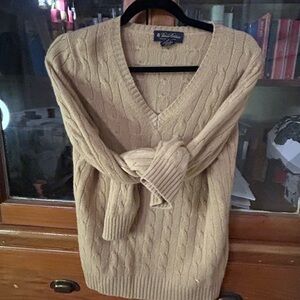 Brooks Brothers Tan 100% Cashmere Sweater